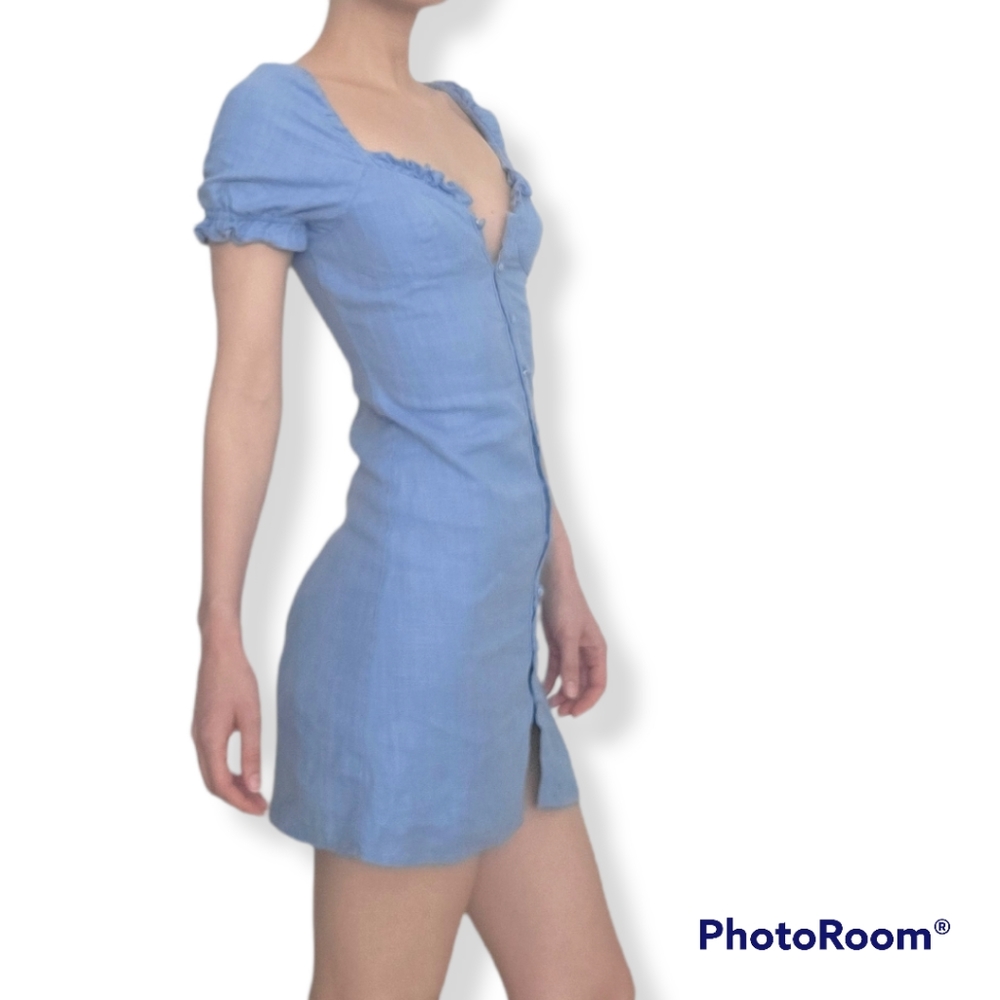STAUD Blue Mini Dress